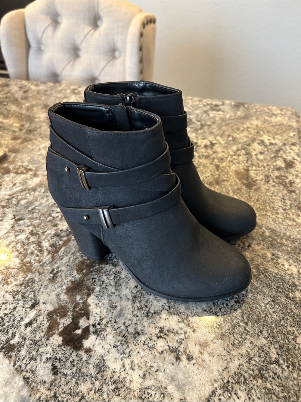 Charlotte Russe Women’s Black Ankle Booties with Wrap Detail 6
